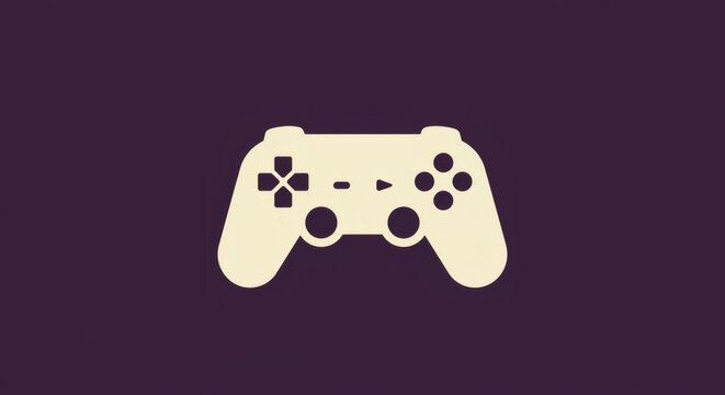 Minimalist illustration of a classic game controller.