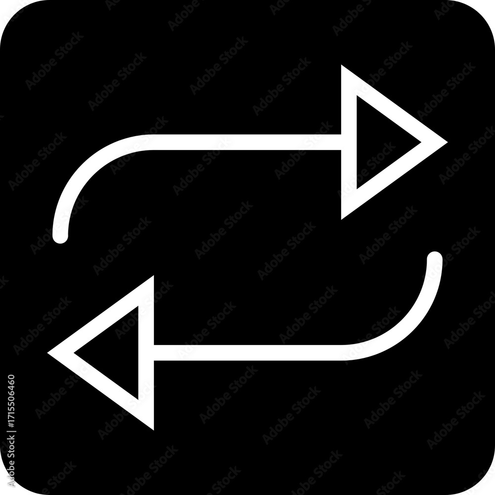 Poster repeat one track loop icon for music and media players