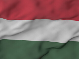 Wrinkled fabric Hungary flag