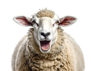Sheep expressing joyous surprise
