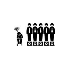 group of business people in a circle