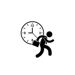 man running with clock