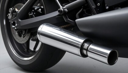 Close-up motorcycle exhaust