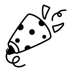 A drawing style icon showing confetti
