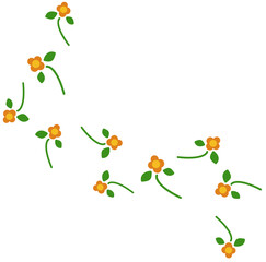 문양모양(꽃_주황)