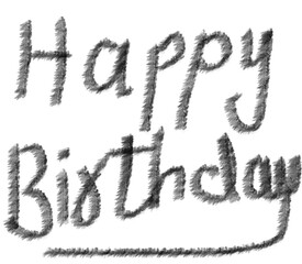 happy birthday text design on white background 
