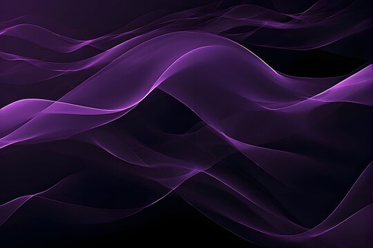 Elegant purple flowing waves create dynamic movement and add a touch of luxury and modern sophistication