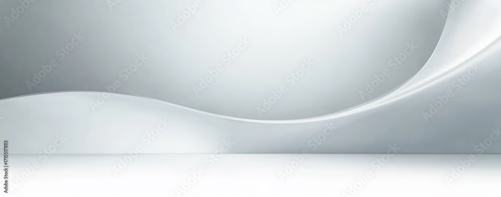 Poster abstract white wavy surface with soft lighting and smooth curves