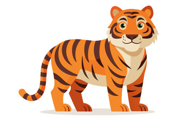 Obraz premium tiger cartoon isolated