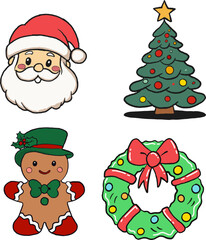 christmas drawing design for templates.