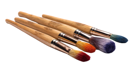 Set Of Assorted Colored Artist Paintbrushes