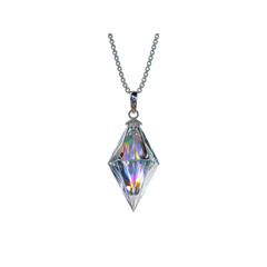 Sparkling Crystal Pendant Necklace on Silver Chain - Elegant Jewelry Accessory