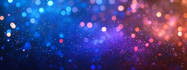 Fototapeta premium Abstract bokeh background with colorful glowing particles and soft light effects