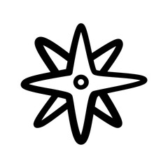Compass doodle vector icon