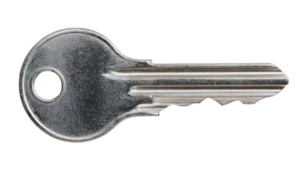 Close Up Of Metal Key On Black Background