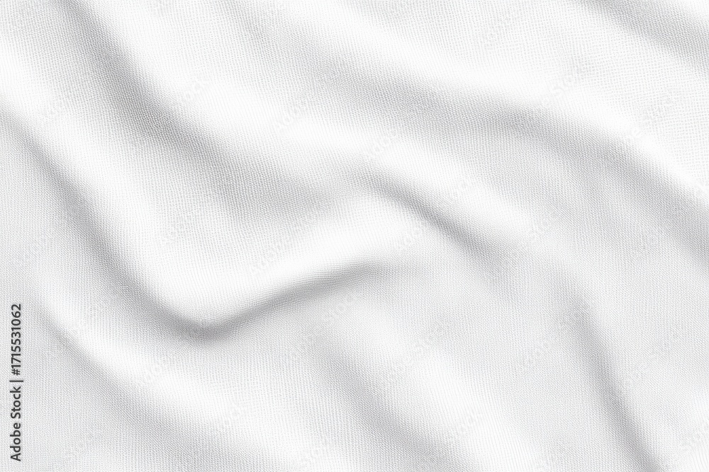 Poster close-up of smooth white fabric with soft folds and gentle texture