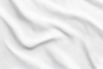 Obraz premium Close-up of smooth white fabric with soft folds and gentle texture
