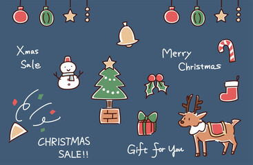 クリスマスのベクター素材セット