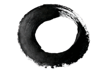 Abstract Circle Design With Textured Border