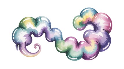 Magical Dreamscape Serenity A Whimsical Watercolor Painting of Pastel Colored Flowing Shapes Resembling Clouds and Light with a Fantasy Feel and Subtle Sparkles 