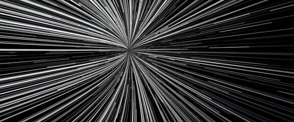 Obraz premium Abstract background of radiating monochrome lines, creating a dynamic, energetic effect, streaks, visual