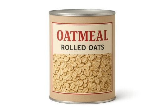 Oatmeal rolled oats can breakfast cereal food