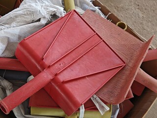 construction worker with trowel