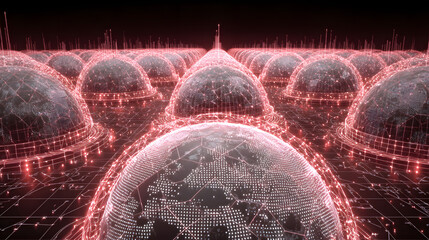 DNS and Web Server Network Concept: Exploring Domain Name Systems, Cybersecurity, and Global Internet Connections