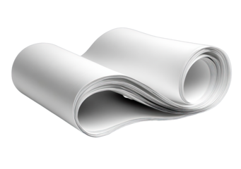 Rolled white sheet material