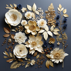 flowers on a wooden background