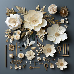 flowers on a wooden background