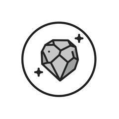 Obraz premium Gemstone Symbol Icon Vektor Illustration, Mining Icon