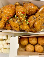 Crispy fried chicken with golden, crunchy skin and juicy, tender meat. A delicious and savory dish, perfect for any meal, served with dipping sauces or side dishes for extra flavor!