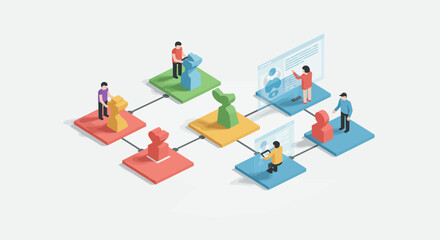 Elevated Strategic Planning: Premium Game Board Visualizing Hybrid Team Success