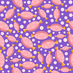 Colorful candies pattern design graphic art digital illustration creative background playful concept