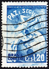 Postage stamp Brazil 1947 Peace and Western Hemisphere