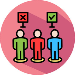 Public Perception lineal color icon