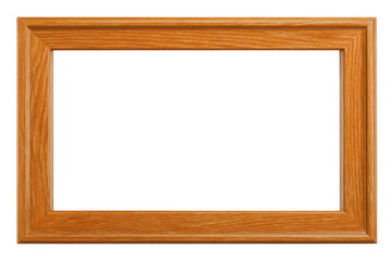 Empty wooden frame ready for artwork display