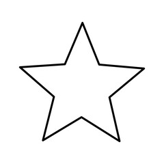 Obraz premium black outline star icon