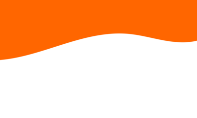 Orange abstract wave background shape for banner, poster, flyer, and web header design on transparent background
