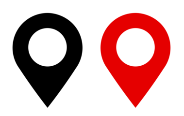 Location or map pin icon symbol. vector illustration