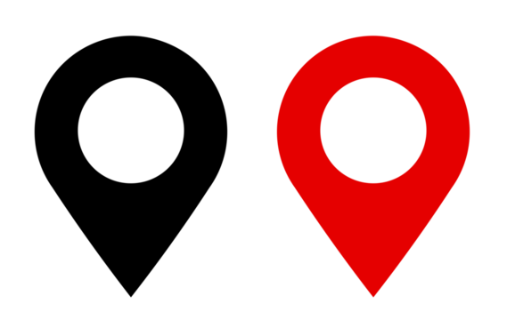 Location or map pin icon symbol. vector illustration