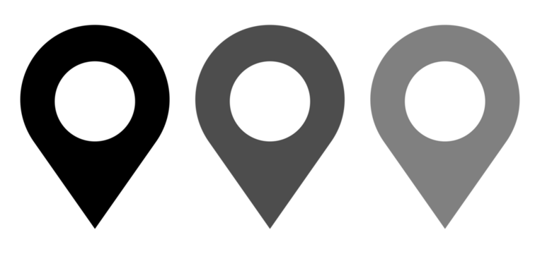 Location or map pin icon symbol. vector illustration