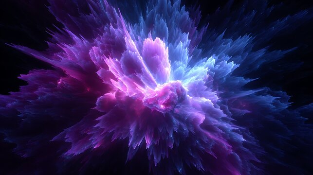 Abstract purple blue explosion wallpaper background digital art design 4k hd