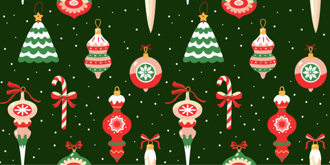 Seamless vector background with vintage ornament for wrapping paper, fabric, cover, wallpaper, decoration.