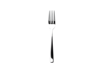 Abstract black and white fork with a grunge effect isolated on transparent background, creating a striking and artistic culinary image