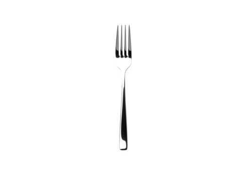 Abstract black and white fork with a grunge effect isolated on transparent background, creating a striking and artistic culinary image