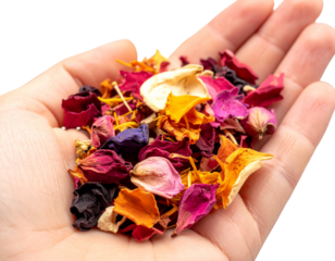 Handful of Dried Herbs and Spices, Rustic Style, Transparent PNG