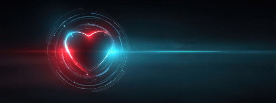 Playful loading screen with glowing red heart progress bar
