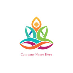 yoga logo design vector 